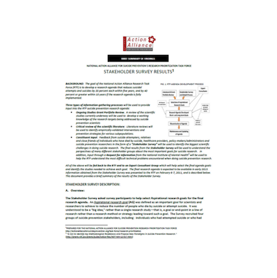 Stakeholder Survey Brief Results